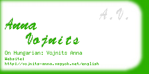 anna vojnits business card